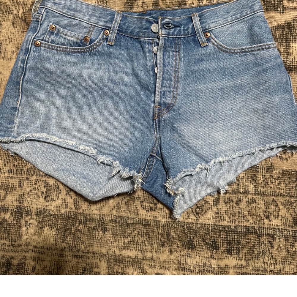 Levi's Light Blue Jean Shorts